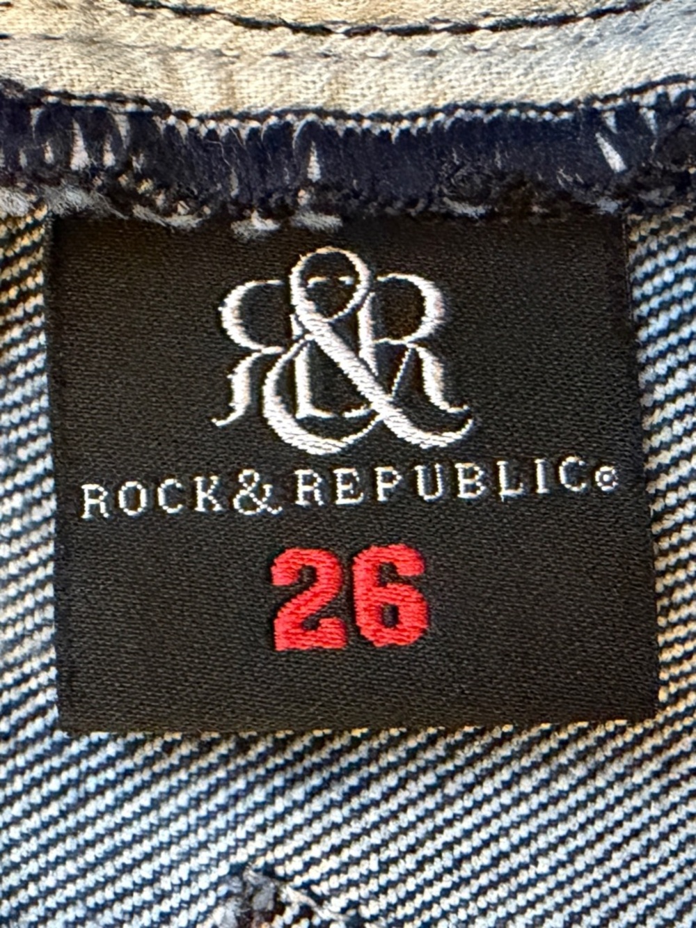 Rock & Republic Jagger Low Rise Skinny Jeans Sz 26 Dark Wash Embroidered Pockets - Picture 8 of 16